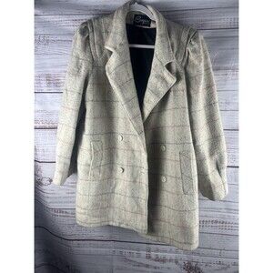 Campari Wool Coat Women’s 10 Beige Double breasted, 1980s, Vintage
